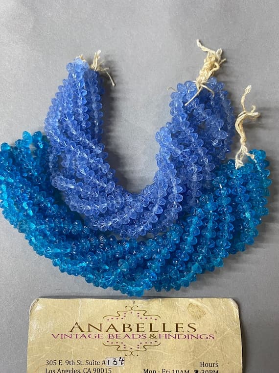 Vintage Czech Faceted Rondelle